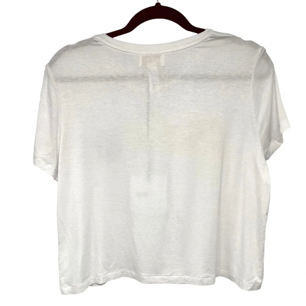 Beach Riot PROUD Rainbow Graphic Crew Neck Crop T Shirt Women’s Large - Picture 9 of 12